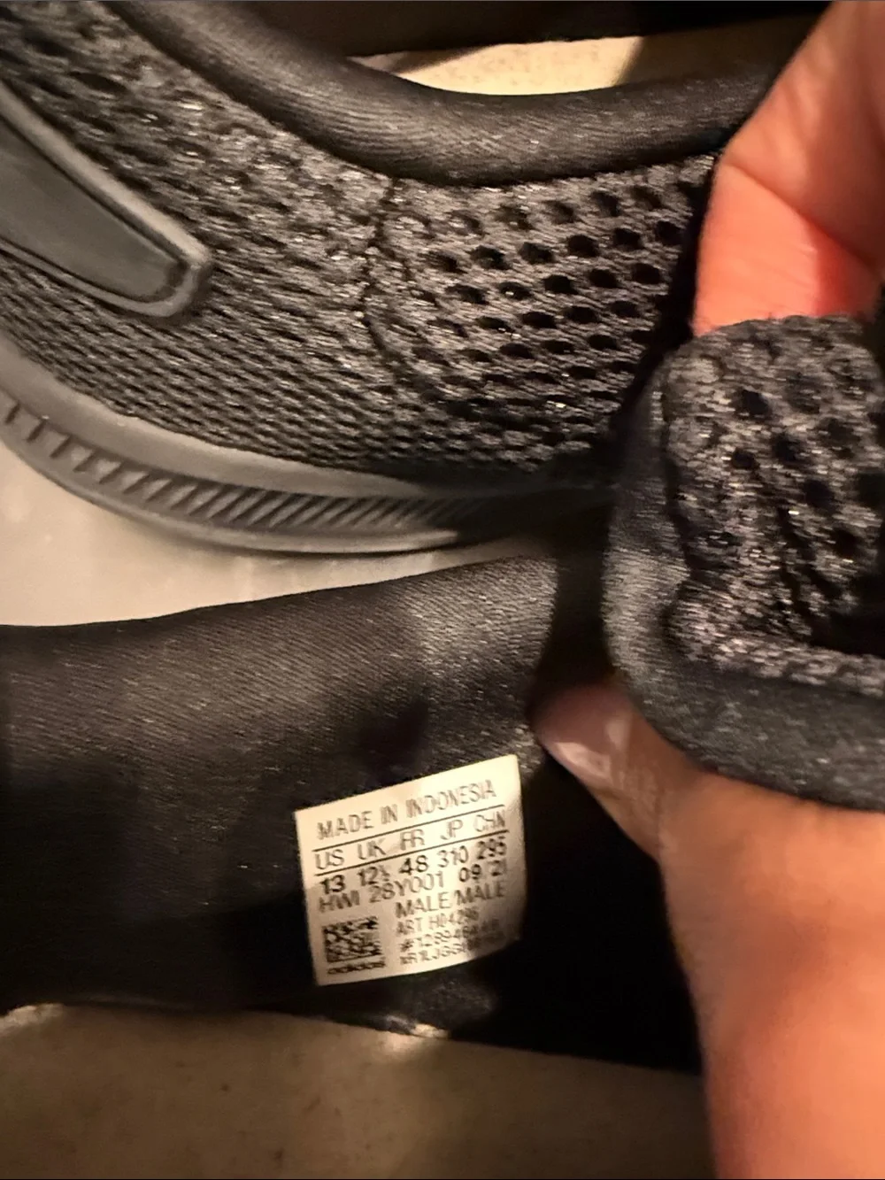 adidas Kids Black Slip-On Mesh Sneakers